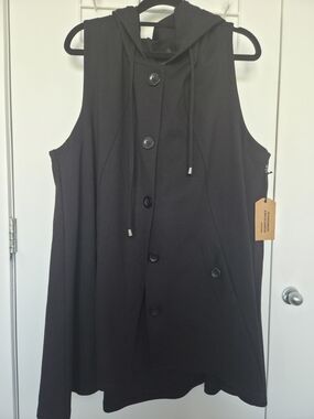 NWT Christian Siriano Plus Size Hooded Tunic Vest - 2X